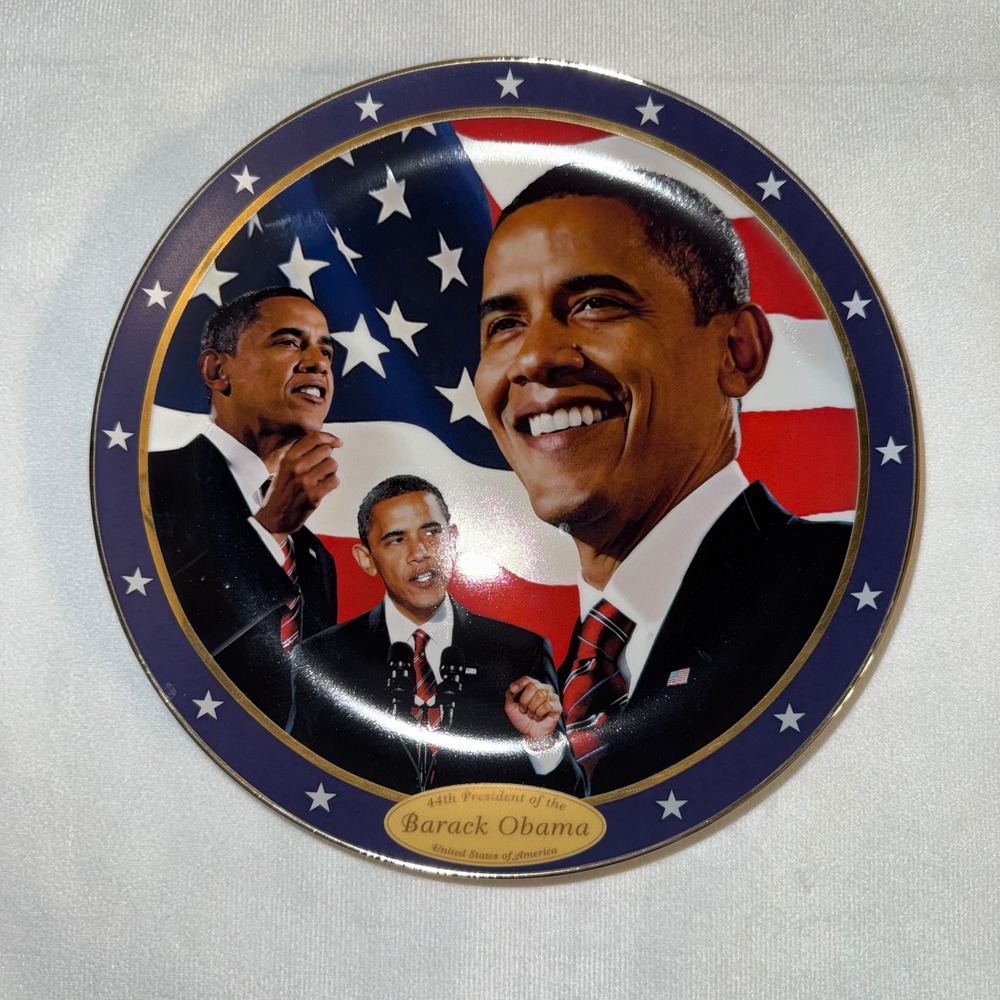 Barack Obama 44th President Bradford Exchange‎ Commemorative Collector Plate